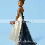 Satin Spaghetti Strap Baby Gown Flower Girl Dresses Royal Blue thumbnail-2