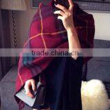 2017 Fashional Classic Young Ladies Scarf Two Colors Imitated Cashmere Material 200*65cm Wth 2 Pockets and Tassels Girl Muffler thumbnail-2
