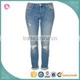 Women Acid Wash Detailed Ripped Out Ladies Jeans Denim Jeans Top Design Pant Trousers thumbnail-1