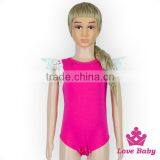 Hot Pink Infant Romper In White Lace Flutter Sleeve Blank Infant Rompers With Snaps Button Cheap Infant Clothing Rompers thumbnail-1