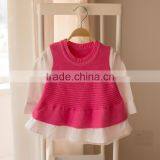 S32908W Knitted Sweater Dress Pullovers Sweaters With Lace Shrugs Dresses Crochet Long Girls Sweater thumbnail-2