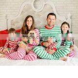 Wholesale Kids Sleepwear 100 % Organic Cotton Baby Striped Pajamas Baby Girls Parent-child Christmas Pajamas thumbnail-1