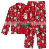 2017 Ibeaar New Product Christmas Red Pajamas Elf on the Shelf Designs Child Clothes Unisex Boys and Girls Clothing thumbnail-1