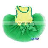 Yellow Green World Cup Football Flag Brazil Dogs Pets Clothes Party Dress XS-L thumbnail-1