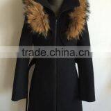 Women's Fur Collar Woolen Coat For Winter thumbnail-2