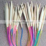 18Pcs/set 40cm Cheap Colorful Plastic Circular Nature Bamboo Circular Knitting Needle Set thumbnail-1