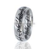 Titanium Steel Unadjustable Rings Antique Silver Message thumbnail-1