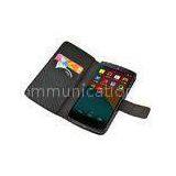 Shock Proof Leather Wallet Cell Phone Case For Google Nexus 5 With Black Color For Business Man