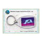 Blank Souvenir Crystal AAcrylic Keychain / Plexiglass Keychain With Mirror
