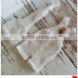 Newborn Bonnet and Ruffle Pant Handmade Knitted Romper Baby Overalls Photography Props Ruffle Pants Newborn Outfit Onesie