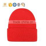 Wholesale Custom Mens Winter Red Beanie Caps thumbnail-1