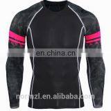 Flat Lock Seam Long Sleeve Mens Compression Shirts Wear thumbnail-1