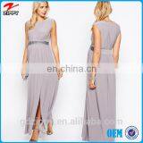 With Belt Woman Dress Maternity Long Dress thumbnail-1