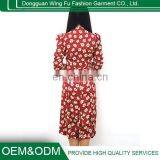 2015 Summer Western Style Women Four-leaf Clover Chiffon Dress thumbnail-3