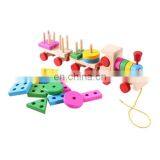 Dropshipping Educational Wooden Train Shape Building Blocks Toy Baby Early Learning Toy thumbnail-4