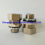 Straight Liquid Tight Nickel Plated Brass Flex Conduit Fittings Metric Thread