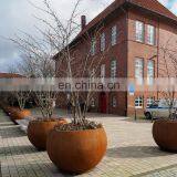 Corten Steel Planters Orb Corten Planters for Garden thumbnail-4