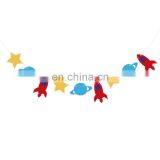 Factory Direct Sale Low Cost Felt Flag With Wood Hanging thumbnail-5