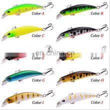 6.8cm 4g 10 Colors 3D Bionic Eyes Saltwater Fish Baits With Treble Hooks Slow Sinking Quivering Minnow Bait Fishing thumbnail-4