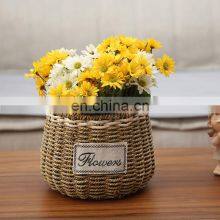Factory Flower Basket PVC Wicker Willow Garden Basket With Handle thumbnail-4