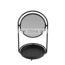 Новый дизайн двухстороннего свободностоящего туалетного зеркала с держателем для аксессуаров thumbnail-4