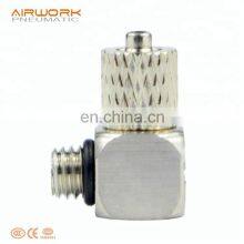 Mini Micro Small Metal Pneumatic Joint Fitting Male Elbow Air Push in Fitting thumbnail-2