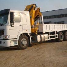 China Sinotruk HOWO 6x4 Cargo Truck With Crane for Sale thumbnail-2