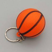 Pu Foam 4CM Basket Ball Anti Stress Ball Keychain for Sports Fans and Stress Relief