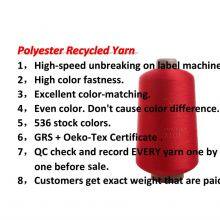 100% Recycled Polyester Yarn GRS Certificate Polyester Dty Yarn Low Breakage Yarn Polyester With 536 Stock Colors thumbnail-2