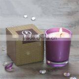 Colored glass candle holder set with gift box for wedding