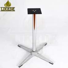 Hot Sale Morden Design Aluminum Base Coffee Table Black Dining Table for Cafe Restaurants thumbnail-4