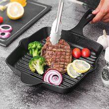 Custom Logo Square Nonstick Induction Frying Cast Iron Grill Pans 26/28cm With Samples Available thumbnail-3