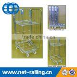 Industrial Metal Storage Collapsible Laundry Cart With Wheels thumbnail-3