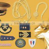 Epaullettes Shoulder Straps Bord Loops Sipon Rank Mark Embroidery Patches Blazer Badges