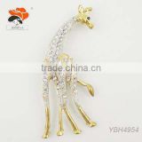 favourite jewelry clear crystal animal giraffe brooch gift