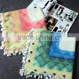Fresh New Design Long Large Size Fashion Women Linen Cotton Tassel Scarf thumbnail-6