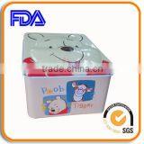 Embossing Disney Cartoon Image Square Tin Box