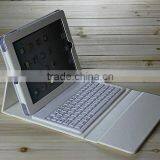 PU White Leather Case Wireless Bluetooth Keyboard for IPad thumbnail-1