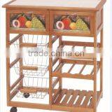 wooden kitchen trolley