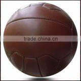 18 Panels Brown Retro Unique Leather Hand Sewn Soccer Ball thumbnail-3