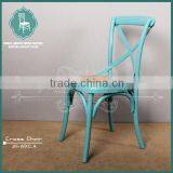 Classic Bistro Super Cross Back Wooden Dining Chairs thumbnail-5