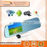 5" rearview mirror wiht Android Navigation Dual Camera car camera hd dvr