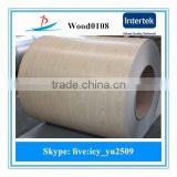WOOD0108/china mill color coated steel coil wood grain ppgi wooden ppgi for sandwich pannel roofing sheet manufacturer factory                        
                                                Quality Choice