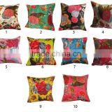 Tropical Kantha Cushion Cover Indian Fruit Print Kantha Cushion Pillow Cover Set Of 10 Pcs Lot