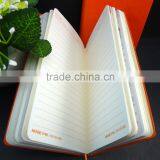 Embossed Logo Orange Leather Custom Soft Cover Notebook thumbnail-5