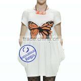 Custom Combed Cotton Jersey Printed Short Sleeve White Maternity t Shirt thumbnail-2