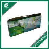 CUSTOM PRINTED CARDBOARD PACKING BOX FOR ELECTRONIC CONSUMABLES CORRUGATED FLAT FOLD CORRUGATED BOX WITH HANDLE