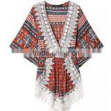 New Arrive Wholesale Customaize Free Size Sexy Lace Trim Beach Kaftan thumbnail-3