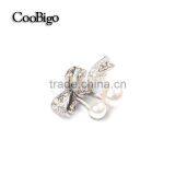 Fashion Jewelry Rhinestone Pearl Charming Little Bowknot Brooch Women Girls Dresses Hijab Scarf Party Gift Apparel Accessories thumbnail-3