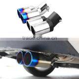 New Car Dual Twins Double Rear Exhaust Muffler Tail Pipe Tail Throat Muffler Tip For Kia Rio 2012 2013 2014 2015 Accessories                        
                                                Quality Choice
                                           